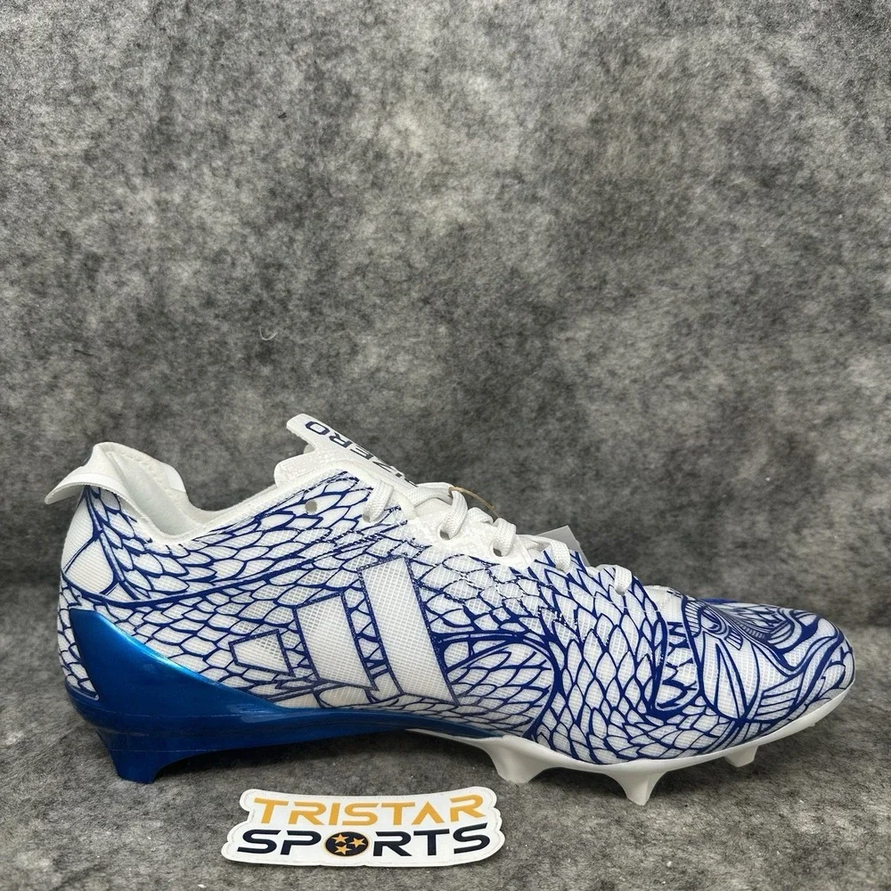 Adidas Adizero Electric Exotic Football Cleats Mens Size 12.5 Blue White IH8569
